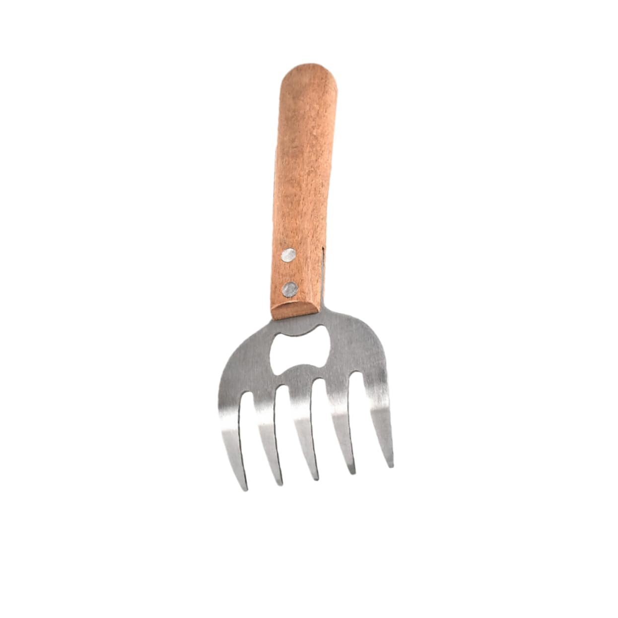 Garneck Stainless Steel Meat Shredder Claws for BBQ Metal Shredder Fork Wooden Handle for Buffet Shred Pork Beef Chicken