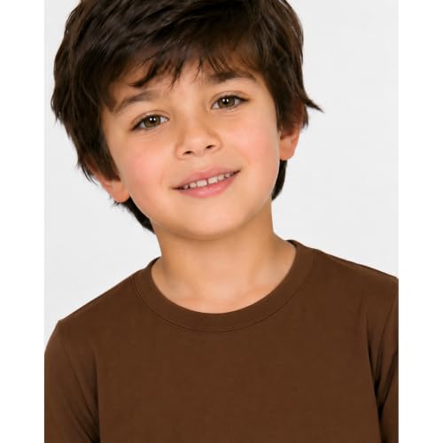 Image of Kids Round Neck Boys Tshirt | Short Sleeves | Natural Organic 100% Cotton Soft Comfortable Fabric | School Plain Color Original Branded Half Sleeve | T-Shirt for Boy Kid | Sleepwear Everyday Casual