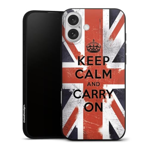 Etui silicone iPhone 16 Plus premium DeinDesign finition Keep Calm durable