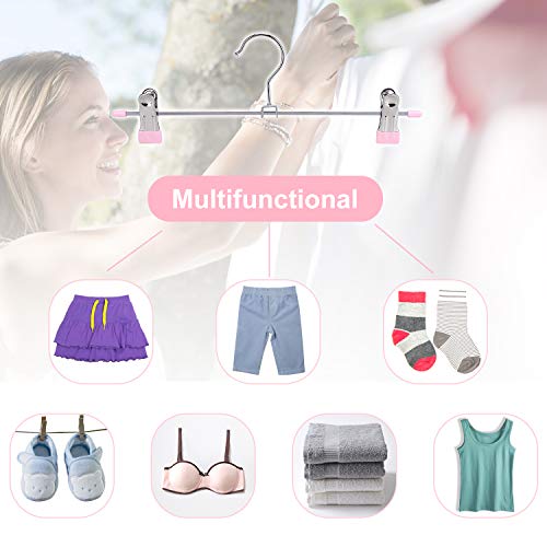 image for IEOKE Pant Hangers, Skirt Hangers with Clips Metal Trouser Clip Hanger