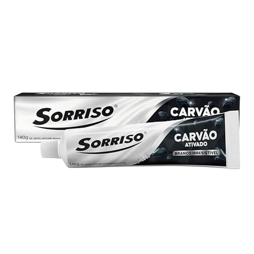 Creme Dental Clareador Sorriso Carvão Ativado 140g