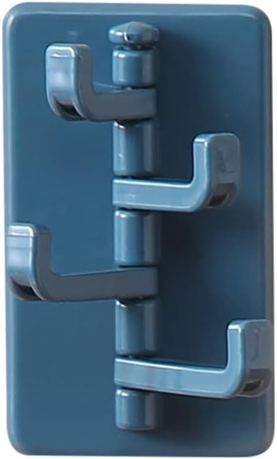 4Pcs Creative Four-connected Rotating Viscose Hook Bathroom Kitchen Wall Punch-free Hanger Key Bag Storage Rack