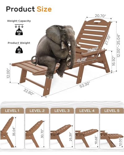 Ciokea-Chaise-Lounge-Chair-Outdoor-with-Wood-Texture-Adjustable-5-Position-Chaise-Lounge-Outdoor-Patio-Lounge-Chair-for-Poolside-Backyard-Teak Ciokea Chaise Lounge Chair Outdoor with Wood Texture Adjustable 5 Position Chaise Lounge Outdoor Patio Lounge Chair for Poolside Backyard Teak