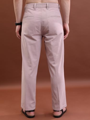 Image of Highlander Men's Ankle-Length Straight Fit Trousers | Modern Style & Comfort | Perfect for Casual & Formal Wear | Trouser for Men | Men Trousers | Trousers for Man | Pants for Man