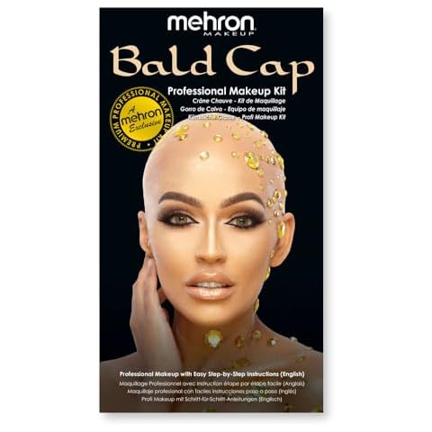 Mehron Makeup Premium Character Kits| Makeup Kits for Halloween & Cosplay| Made in the USA | Complete Makeup Kit | Includes all Makeup, Tools, & Instructions on How to Create the Look | (Bald Cap) Cover
