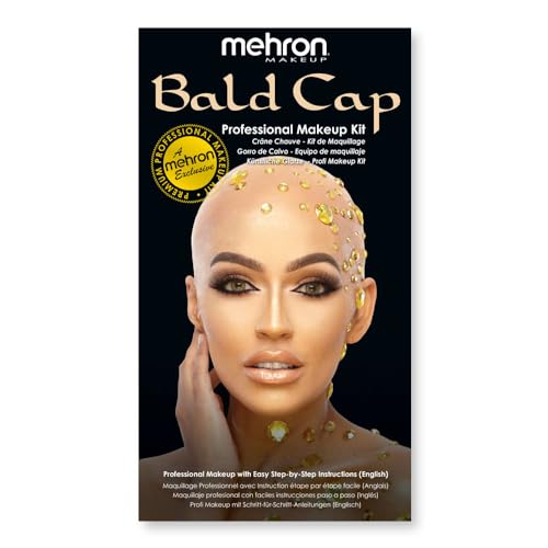 Mehron Makeup Premium Character Kits| Makeup Kits for Halloween & Cosplay | Complete Kit | Includes Tools & Instructions on How to Create the Look | (Bald Cap) | Made in the USA