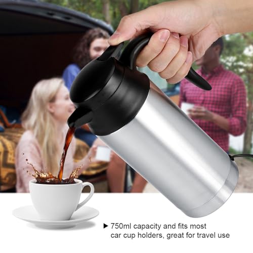 Tetera Eléctrica de Acero Inoxidable 12V 750ml para Auto miniatura 2