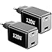 Produktbild HSSNS 2er-Pack 120W USB C Ladegerät, 2-Port Schnellladegerät PD Fast Charger, USB C Stecker kompatibel mit MacBook Pro/Air, Laptop, iPad Pro, iPhone 16/15 Series, Samsung Galaxy.