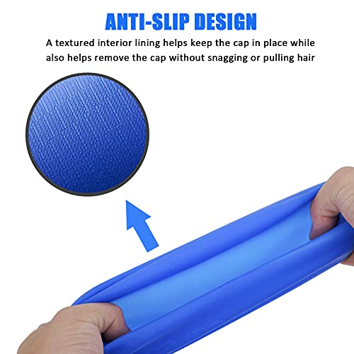 Swim Cap, 2 Pack Durable Silicone Swimming Caps For Kids Girls Boys Youths (Age 2-12), Soft 3D Ergonomic Waterproof Kids Swim Caps, Comfortable Fit For Long Hair And Short Hair #TOP3