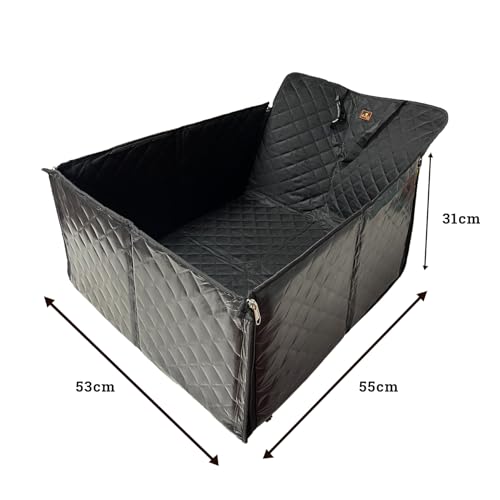 Image of Premium Front Seat Pet Car Seat Cover for Small Dogs | Waterproof, Non-Slip, Durable Seat Protector for Cars, SUVs & Trucks (Black)