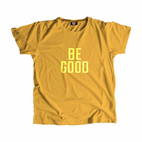 T-Shirt Unisex Be Good Men Golden Yellow top mode coton été