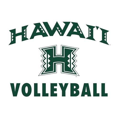 UGP Campus Apparel AS1116 - Hawaii Rainbow Warriors Arch Logo Volleyball T-Shirt - 2X-Large - White