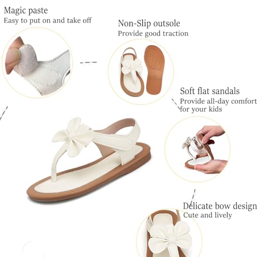 Image of Toddler Girls Sandals Summer Flats Dress Shoes for Baby Little Kids Girl