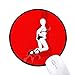 Produktbild Red Bikini Beauty Woman Runde rutschfeste Mousepads schwarz genähte Kanten Game Office Geschenk