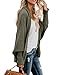 Mafulus Women's Cardigan Sweaters Oversized Chunky Knit Kimono Slouchy Wrap Batwing Open Front Outwear Coat Army Green