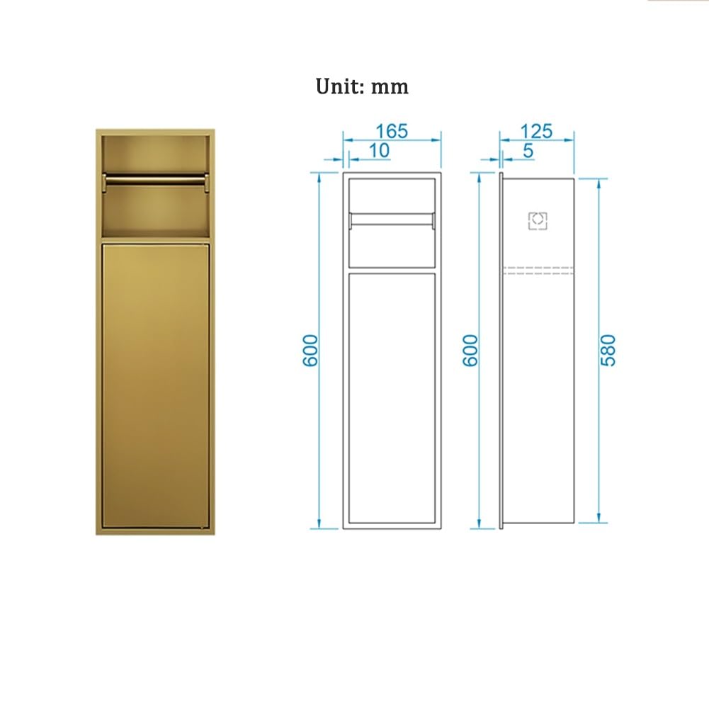 Acier Inoxydable Niche De Salle De Bain, Intégré Porte-rouleau De Papier Toilette, Étagère De Rangement Pour Brosse De Toilette Salle De Bain Hôtel