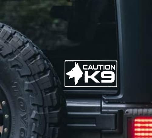 Caution K9 Decals and Stickers for Vehicles and Cars Police Dog Law Enforcement Car Window Decal. 7.25