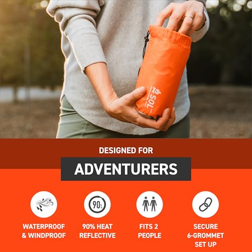 S.O.L. Survive Outdoors Longer SOL Emergency Tent - Orange miniatura 2