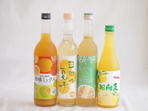 柑橘系のお酒特集 4本セット 紀州の梅酒と柑橘ミックス12度 (和歌山県) 高千穂日向夏14度 (宮崎県) 日向の夏子12度 (宮崎県) さわやかへべすリキュール14度 (宮崎県) 720ml×1本 500ml×3本