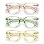 3 Pack - Transparent Pink / Green / Yellow