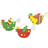 Description du produit: Lot de 3. Suspendus à des spirales de métal multicolores, ces messagers du printemps aux couleurs vives en bois stratifié verni ornent les portes, les compositions printanières, les meubles ou les murs.