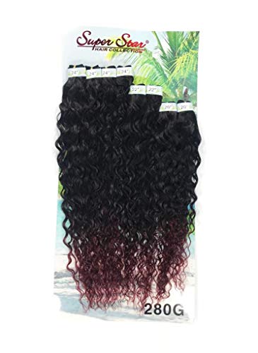 Cabelo Organico Cacheado Praiana 280gramas 60cm 8 Telas Cor :Mt2/118