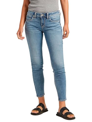 Silver Jeans Co. Women's Britt Low Rise Curvy Fit Skinny Jeans-Legacy