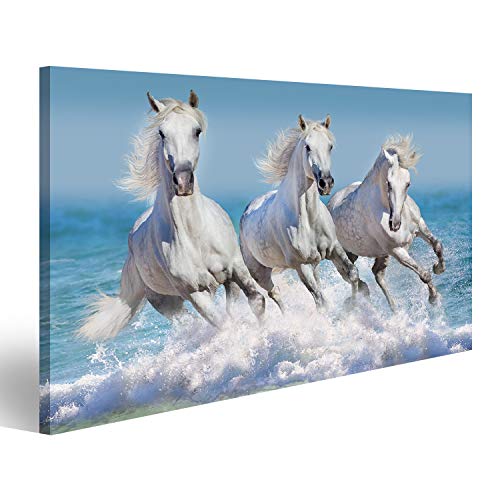 Tableaux sur toile chevaux ocean décoration murale salon islandburner UJR