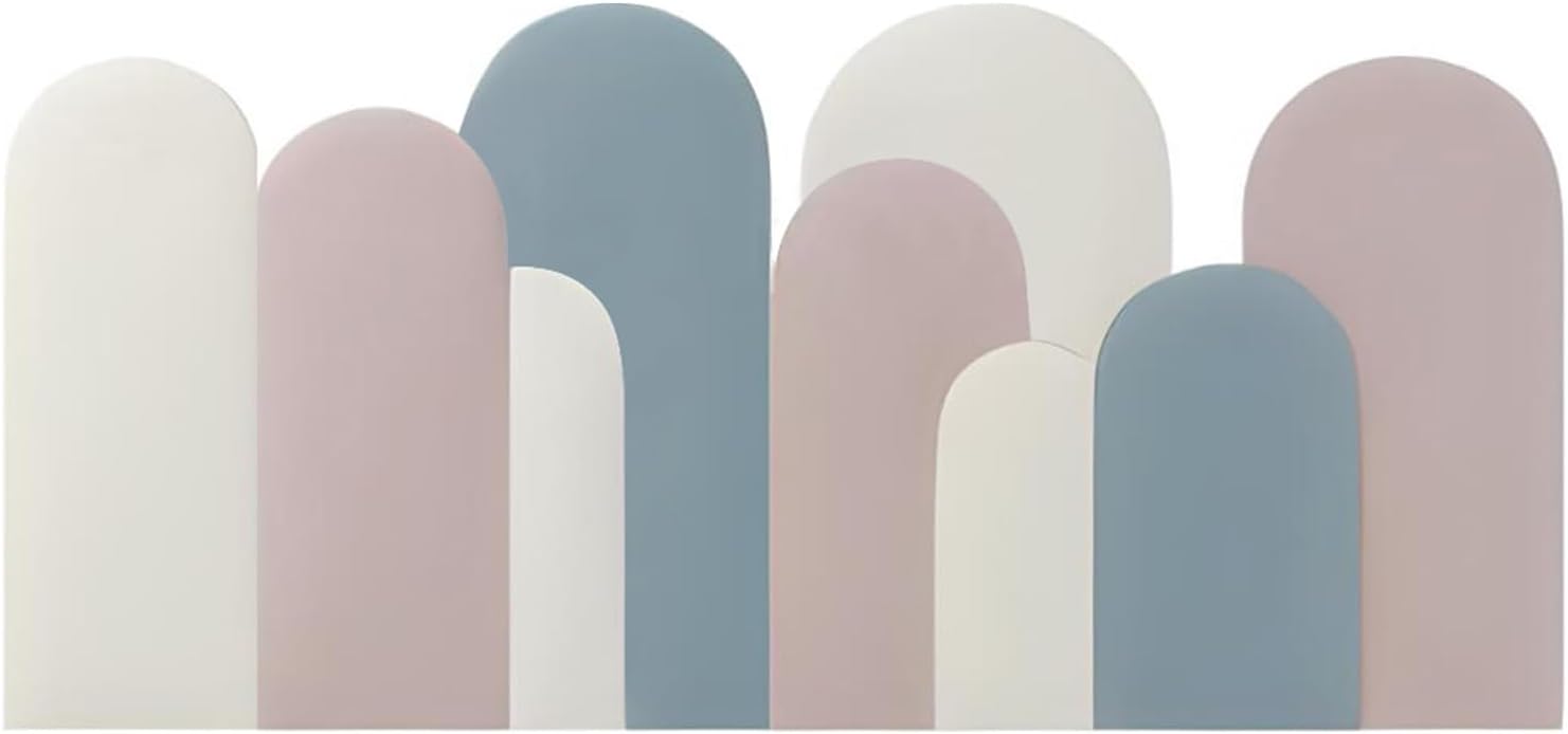 Upholstered Headboard Anti-Collision Soft Wall Padding Peel and Stick Headboard for Queen Size Wall Decor 3D Shockproof Wall Stickers(Size:120x56cm)