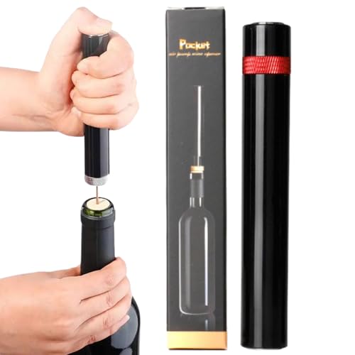 Loritia Aeropop Wine Opener, Loritia Wine Opener, Air Pressure Pump Bottle Opener, Simple Cork Remover for Home, Restaurant, Party (1, Red)