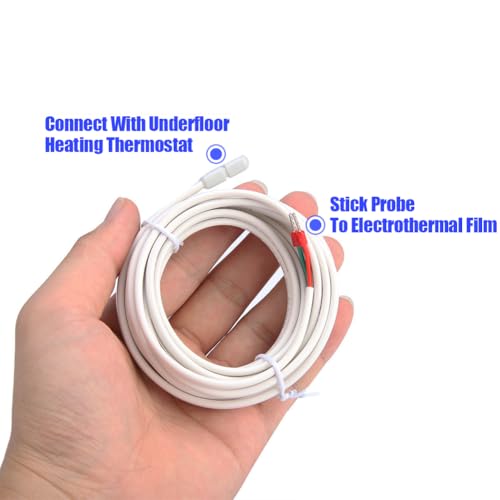 Thermostat Sensorkabel, Meter Thermostat Sensor Sonde Temperatur Bodenfühler Fußbodenheizungsfühler Sondenkabel für die meisten Heizungsinstallationen Elektrische Fußbodenheizung Universelles