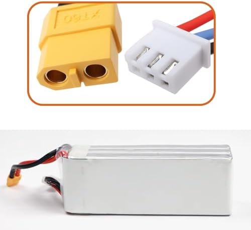Micro Traders 2Pcs RC Battery Charging Adapter Cable 5mm Banana to XT60 Female with 2S JST-XH Balance Plug 90 Degree Hard Case Battery Charger Lead - 1