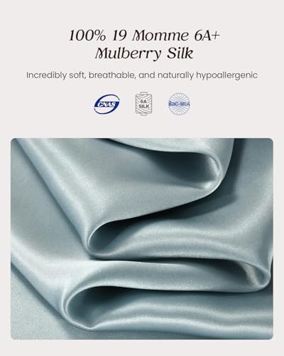100% Mulberry Silk Pajamas Set for Women - 19 Momme Silk V-Neck Cami & Shorts, Luxury Sleepwear2