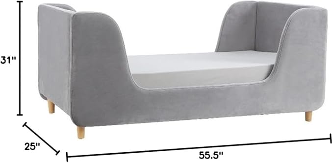 Cama Toddler Acolchada Pemberly Row Bajo Perfil Poliéster Madera miniatura 3
