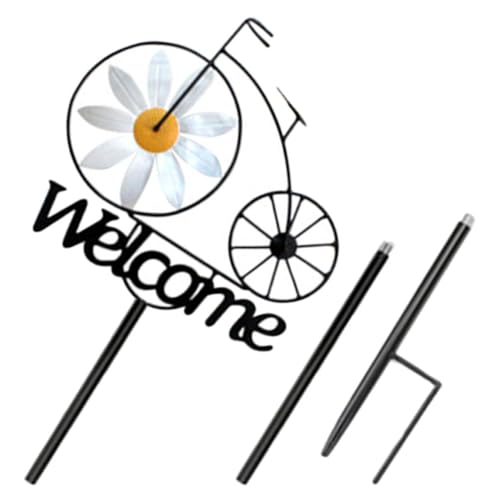 Abaodam Jardin Décoratif de Vélo Décoration de Jardin pour Cour Pelouse Accessoire Extérieur Durable