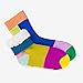 Verloop Mismatch House Socks - Unisex - Womens 6-9, Mens 5-7.5 - Fleece-lined - Slip-resistant - Rainbow