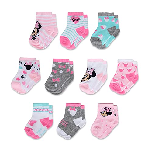 Image of Disney Baby Girls & Boys Minnie Mickey Mouse 10-Pack Infant Sock