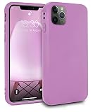 MyGadget Coque Silicone pour Apple iPhone 11 Pro Max - Case TPU Souple - Cover Protection Extra Fine & Légère - Étui Coloré Anti Choc et Rayures - Mauve Rose