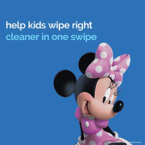 Cottonelle Flushable Toddler Wipes for Kids, Refill, 150 ct Each Refill (Case of 8) Fragrance-Free Wet Wipes in Disney Packaging, Mickey Mouse