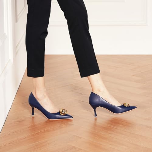 Image of C.Paravano Women's Pumps | Women Heels Closed Toe | Pumps Shoes Women | Chic Pointed Toe Design | Comfort Heels