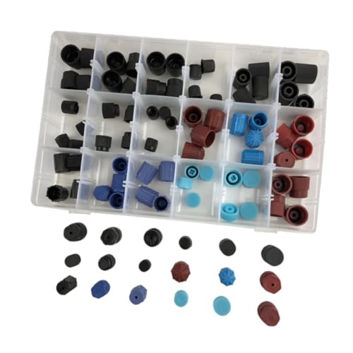 Milageto 90 Tapas de Servicio para Aire Acondicionado, Accesorios para Sistemas de Aire Acondicionado Y Reparación de Aire Acondicionado para Automóviles.