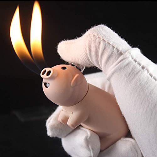 Encendedor Butano Doble Llama Rosa miniatura 2