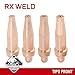 RX WELD 3-101 Series Acetylene V-Style Cutting Torch Tips - Sizes 0-3, Fit V-Style Light/Medium Duty Torch