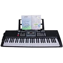 Piano électronique 61 Key Piano Numérique Clavier Banc clavier Keyft Keyboard Organe électronique ordinaire (Couleur: Blanc Taille: 84. 5×26.5×8.5cm) guanjun1975 (Color : Black_84.5X26.5X8.5CM) - Les Beatles, Paul McCartney, John Lennon, RIngo Starr, George Harrison