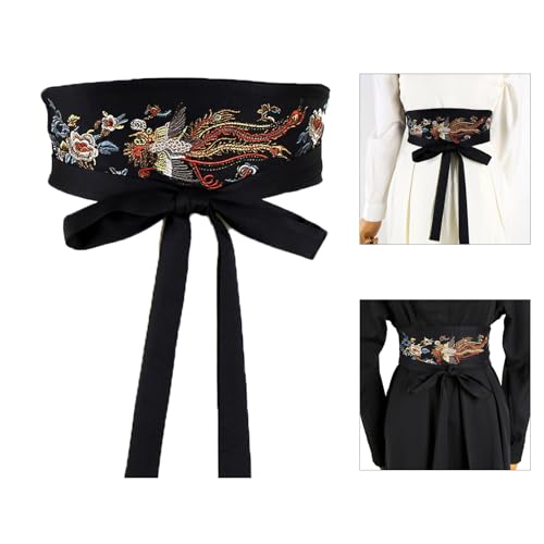UncleS Floral Pattern Wide Waistband Soft Breathable Belt Adjustable Cable2