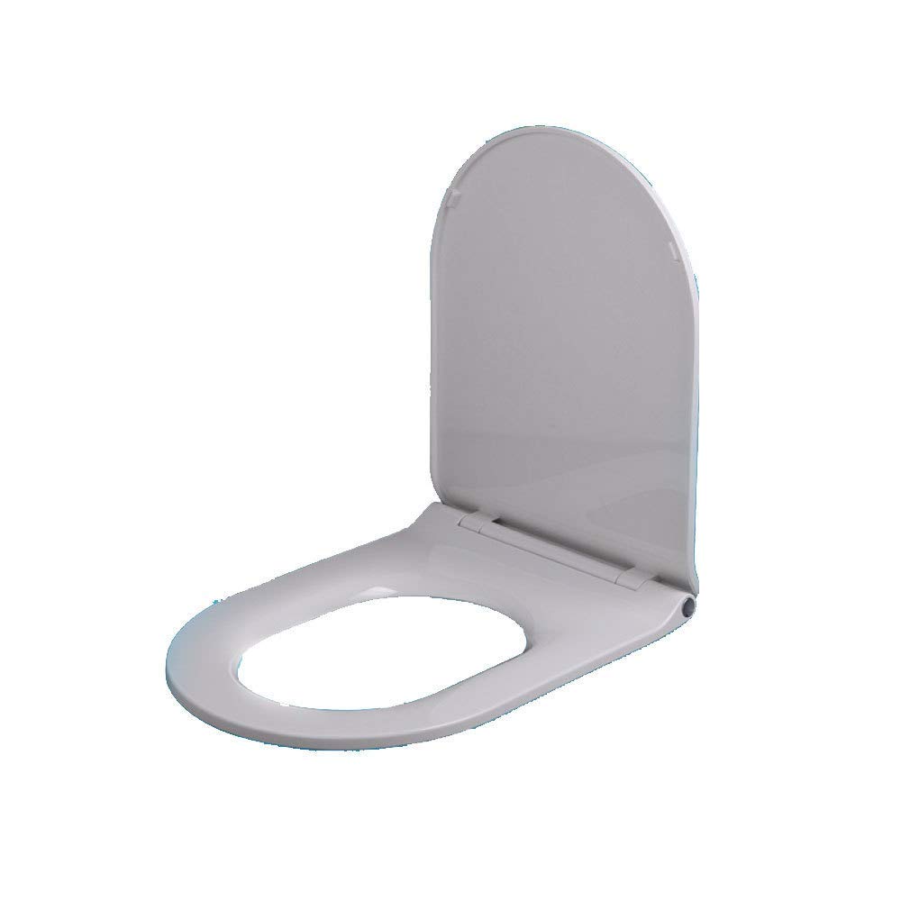 Nviusdsj Wit Toilet Seats, Toilet Seat Universal U/V Shape Drop Mute Pp Board Top Mounted Lid