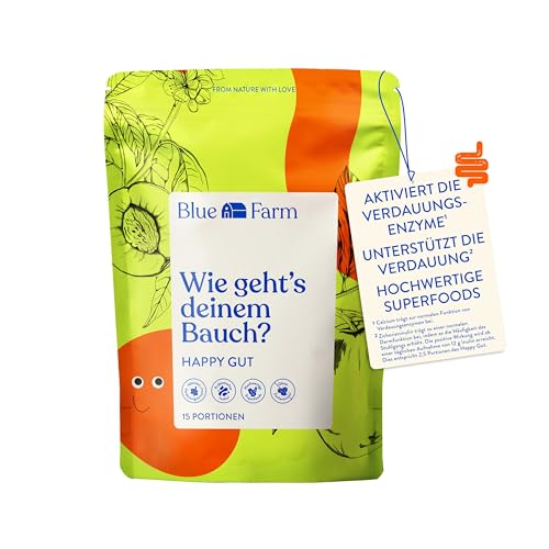 Bluefarm Happy Gut Tropical Verdauungsenzyme mit Calcium