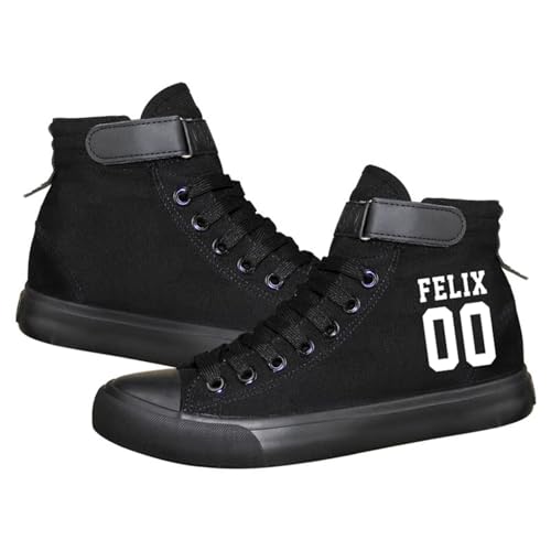 KPOP Skz Merch Shoes Sneakers Felix Lee Know ChangBin Han I.N Felix HyunJin Seungmin Hiphop High-Top Canvas Shoes