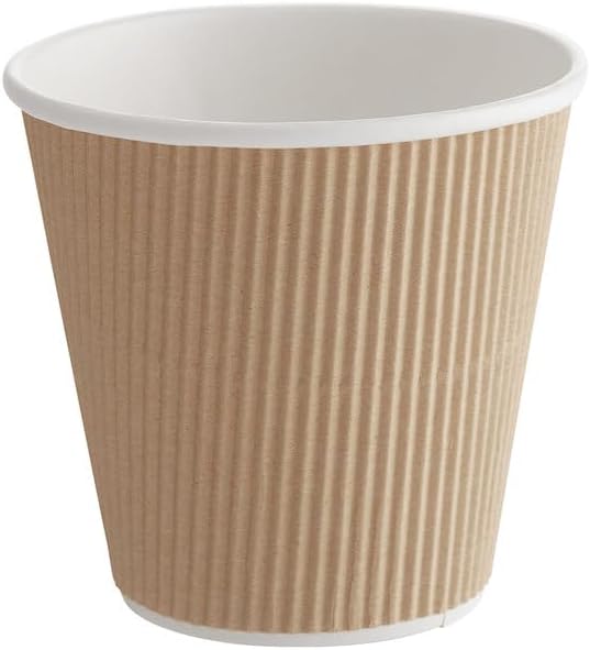 Ripple Paper Cups for Coffee & Tea Made in USA | Bulk for Home, Office, Restaurants & Coffee Shops | Recyclable, Insulated, & Disposable To-Go Cups for Hot Beverages (8oz -500 Count)