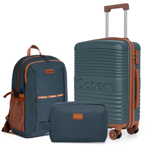 Image of Carry-on Luggage 22x14x9 Airline Approved, Suitcases with Wheels Hardshell, Lightweight Luggage Set with TSA Lock, 20Inch Black Carry-on Suitcase